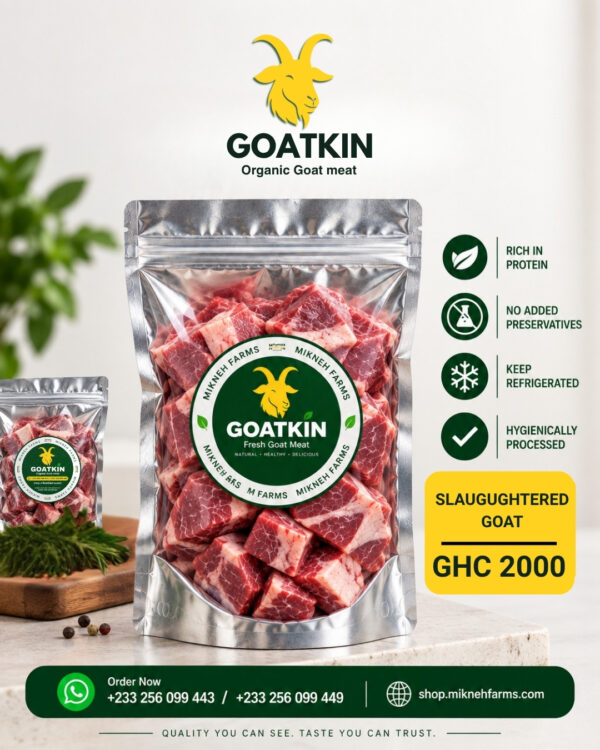 Goatkin full processed goat, cleaned and cut