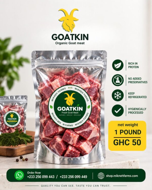 Goatkin goat meat 1 pound pack, 50 Ghana cedis