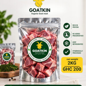 Goatkin goat meat 2 kg pack, 200 Ghana cedis