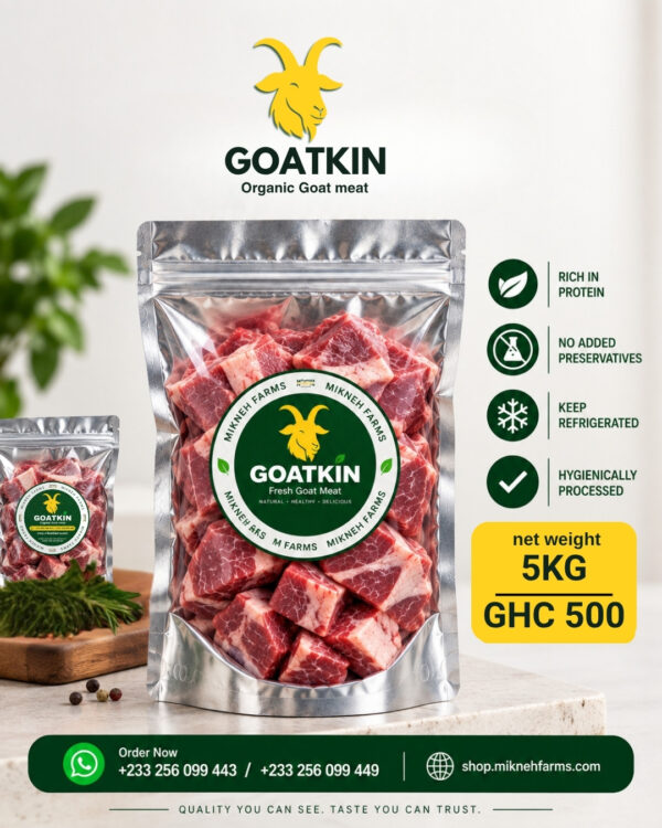 Goatkin goat meat 5 kg pack, 500 Ghana cedis